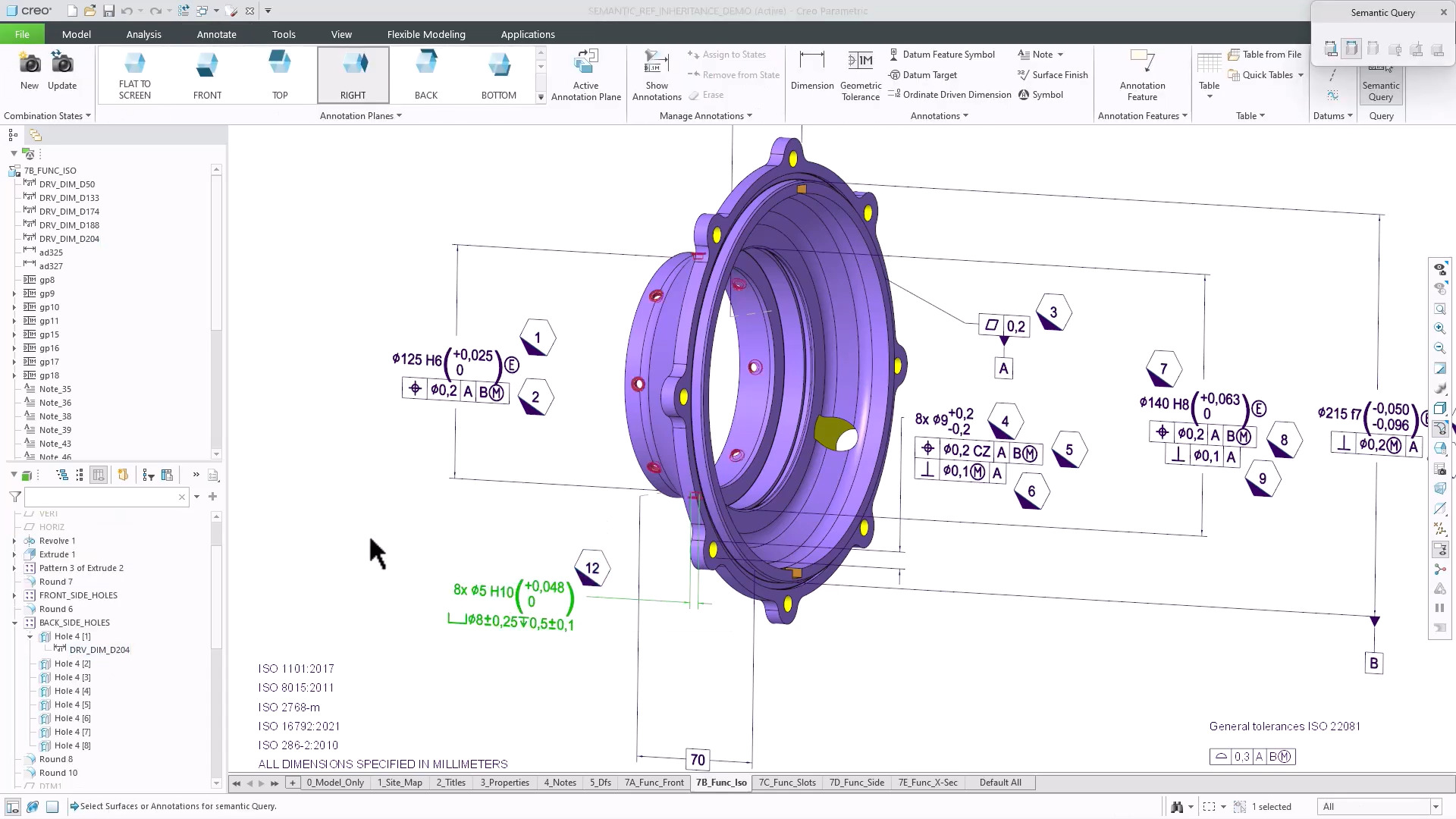 PTC Creo MBD model based design productie annotaties