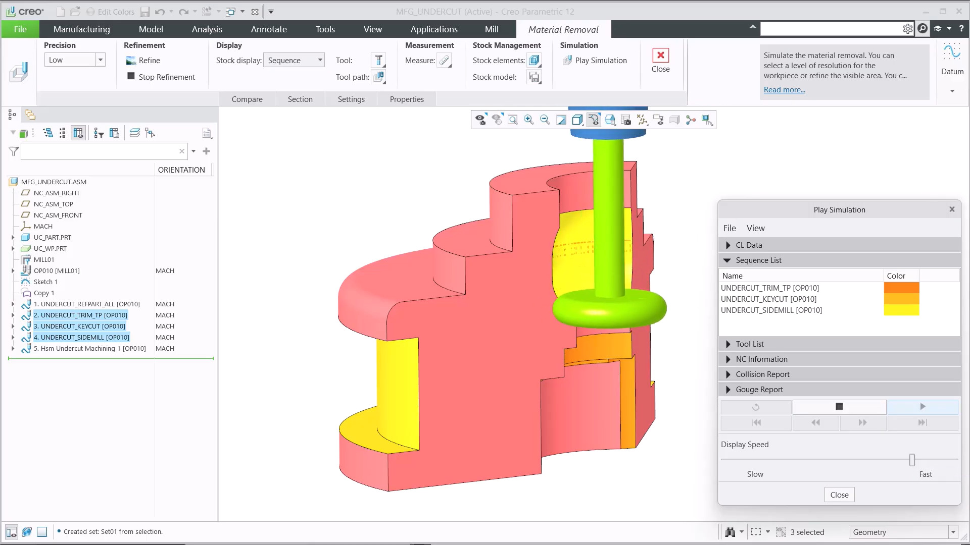 PTC Creo CAM tool path configuratie