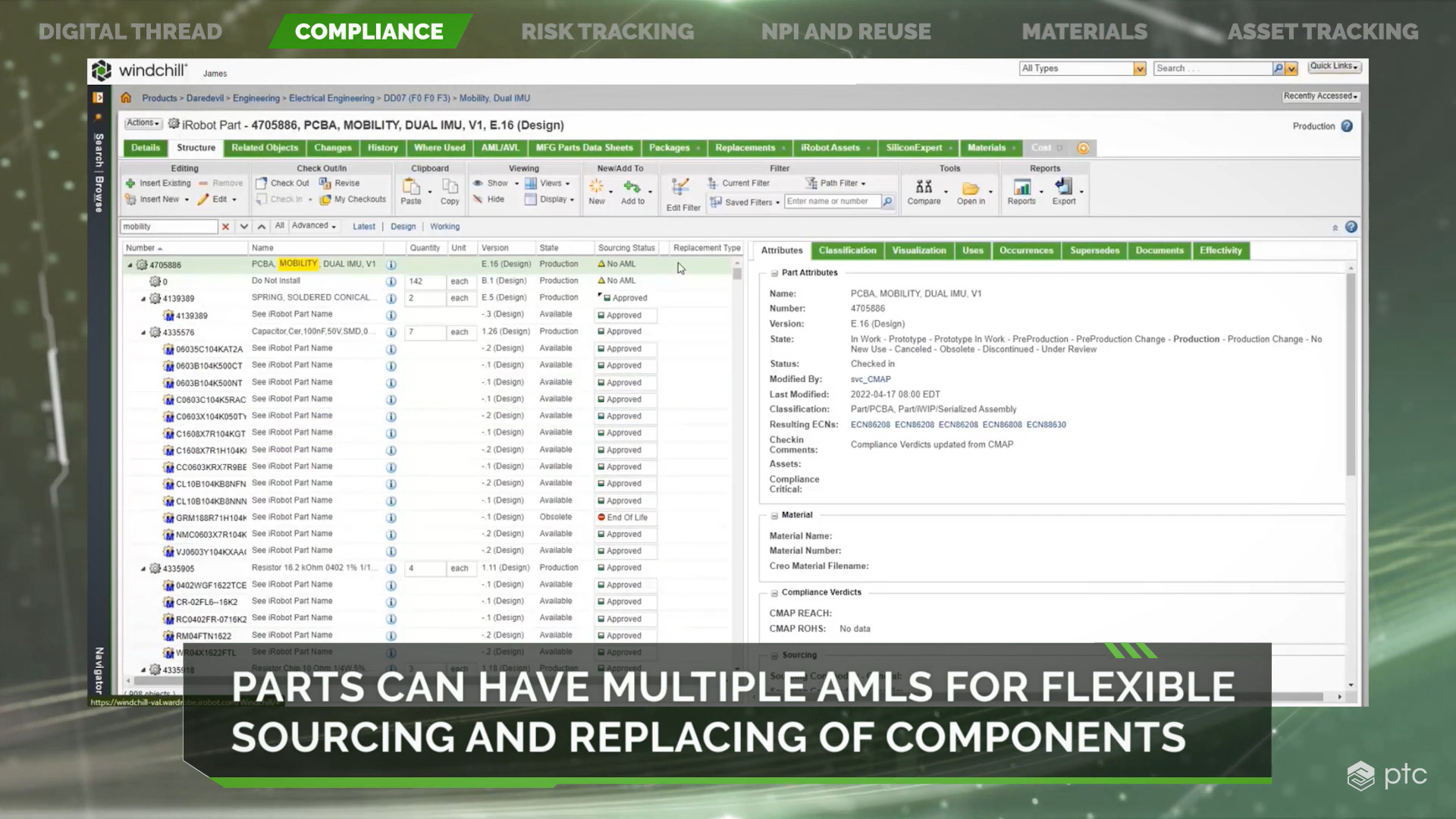 PTC Windchill compliance management
